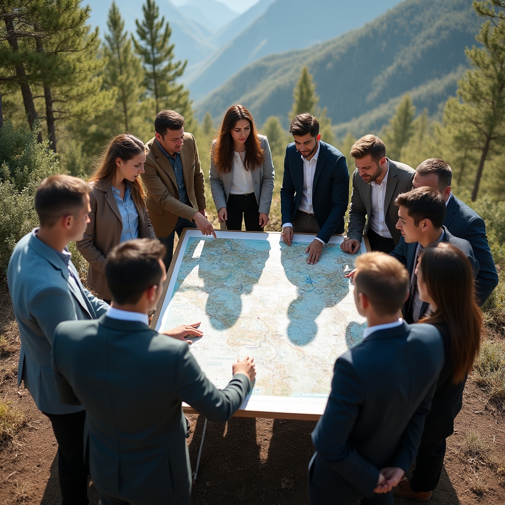 Корпоративная группа на природе в Казахстане